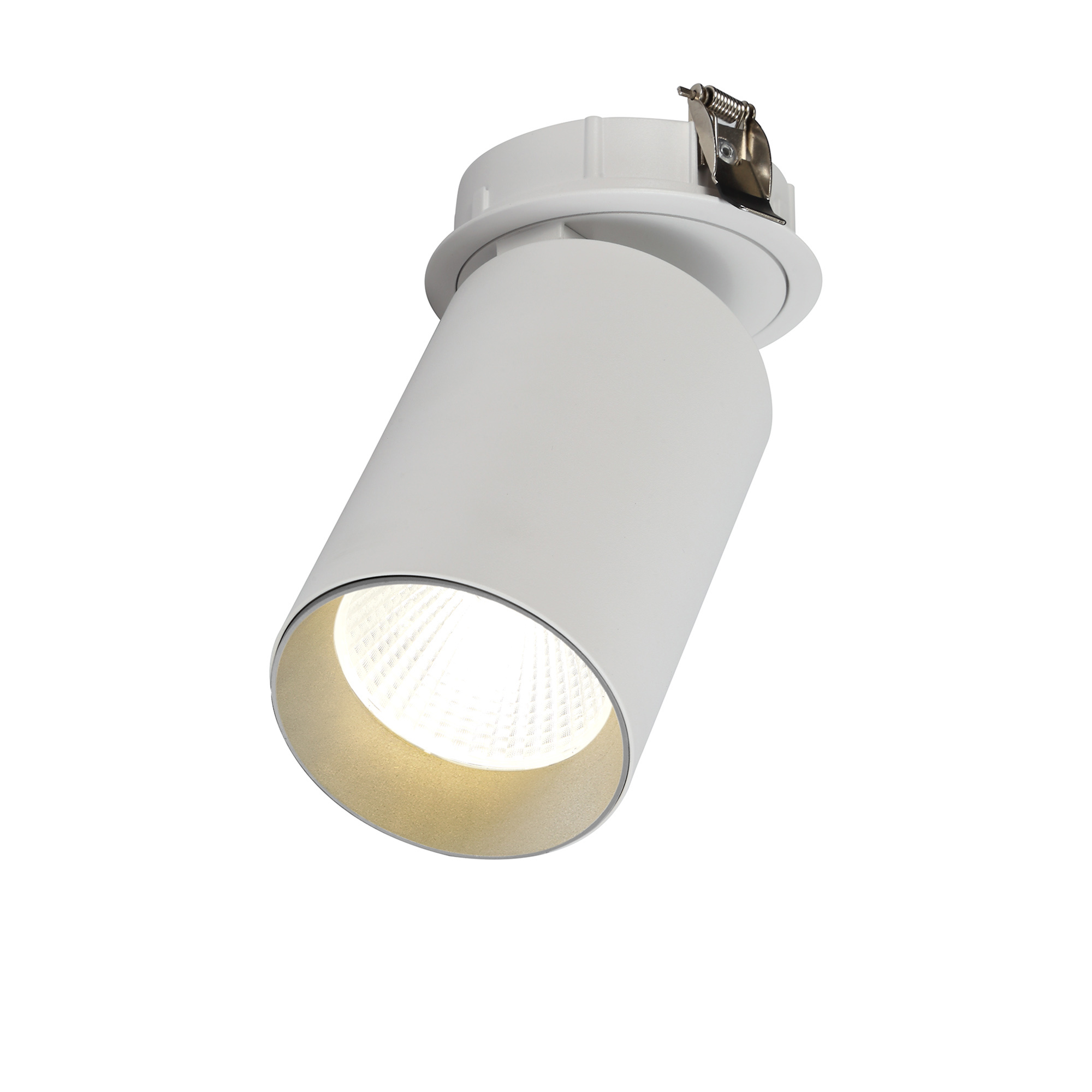 DX170009  Eos A 20; White & Silver; Recessed Base LED Spotlight; C/W 20W 450mA Driver; WITHOUT LED Engine; IP20; 5yrs Warranty
